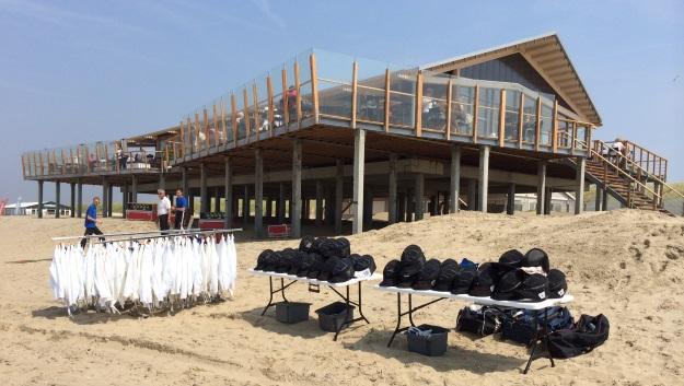 schermen op het strand